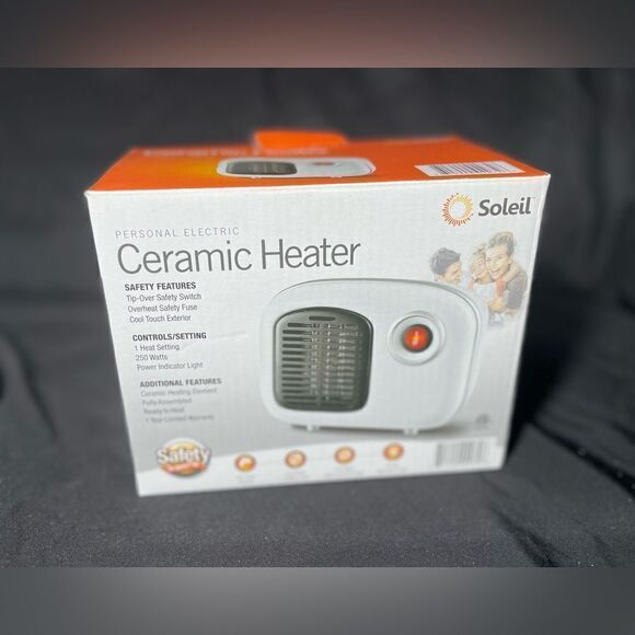 NEW Soleil MH-08W 250 Watts Personal Electric Ceramic Space Desktop Heat… - Picture 1 of 11